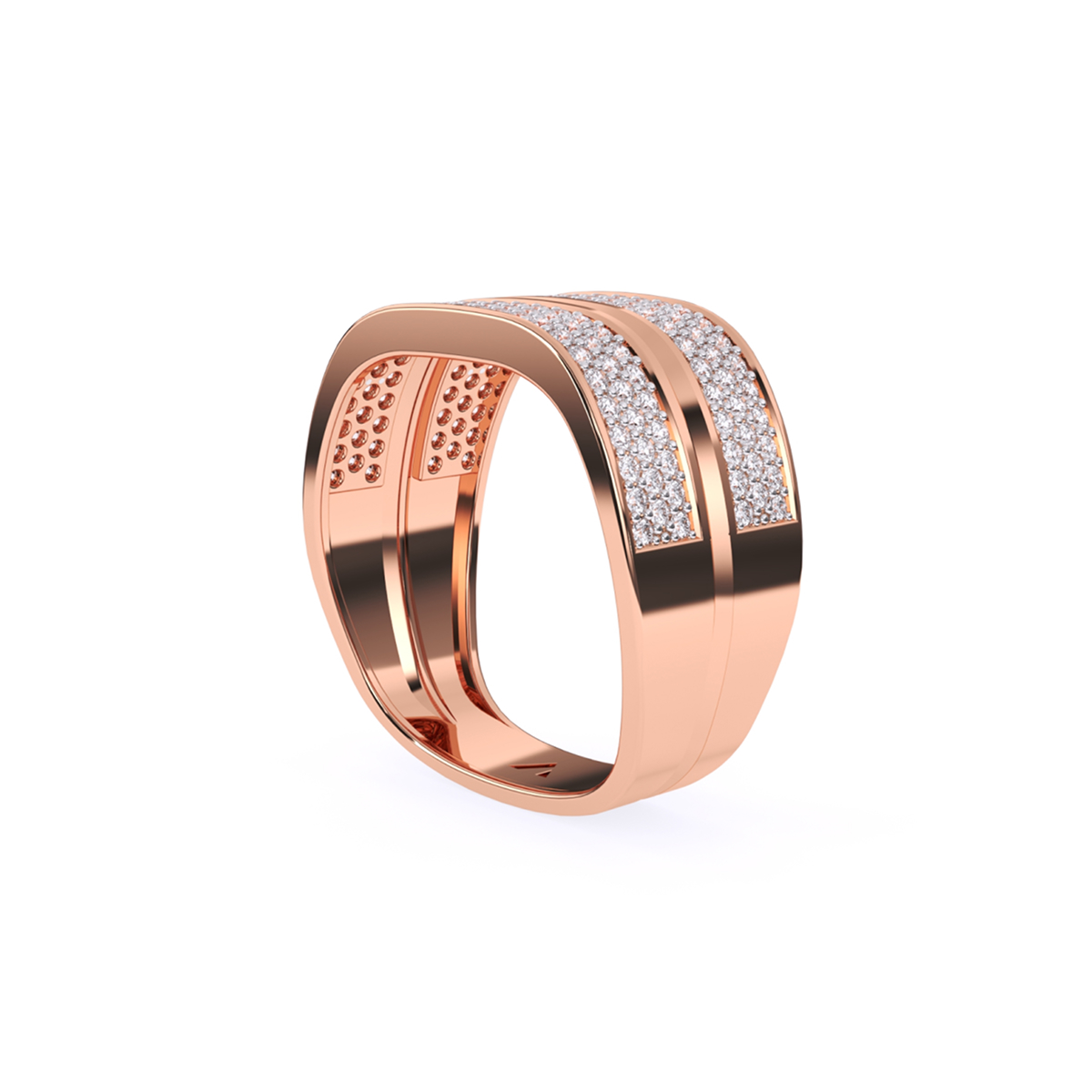 Round Lab Grown Diamond Men’s Ring